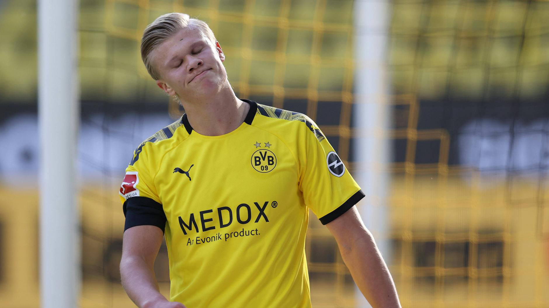 Stürmer Erling Haaland hat weiter Knieprobleme. Der Einsatz des Norwegers gegen Hertha steht auf der Kippe. 