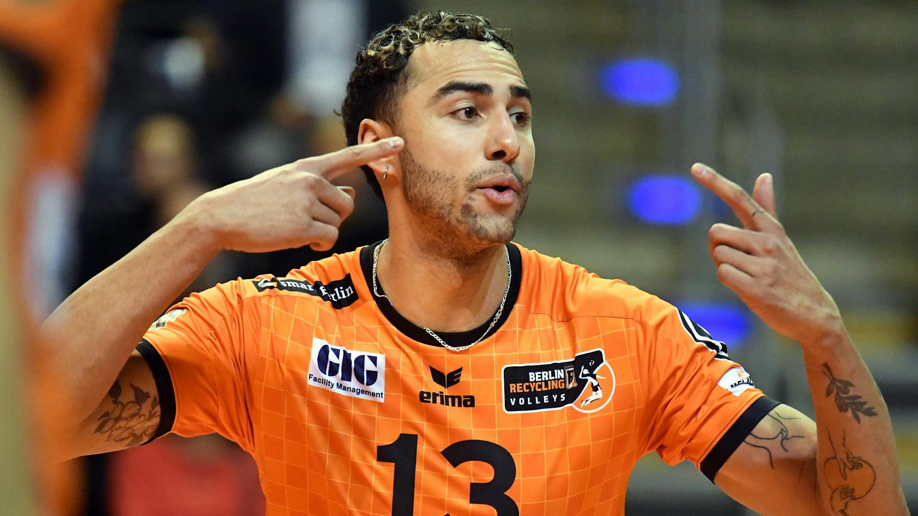 Diagonalangreifer bei den BR Volleys: Benjamin Patch.<br>