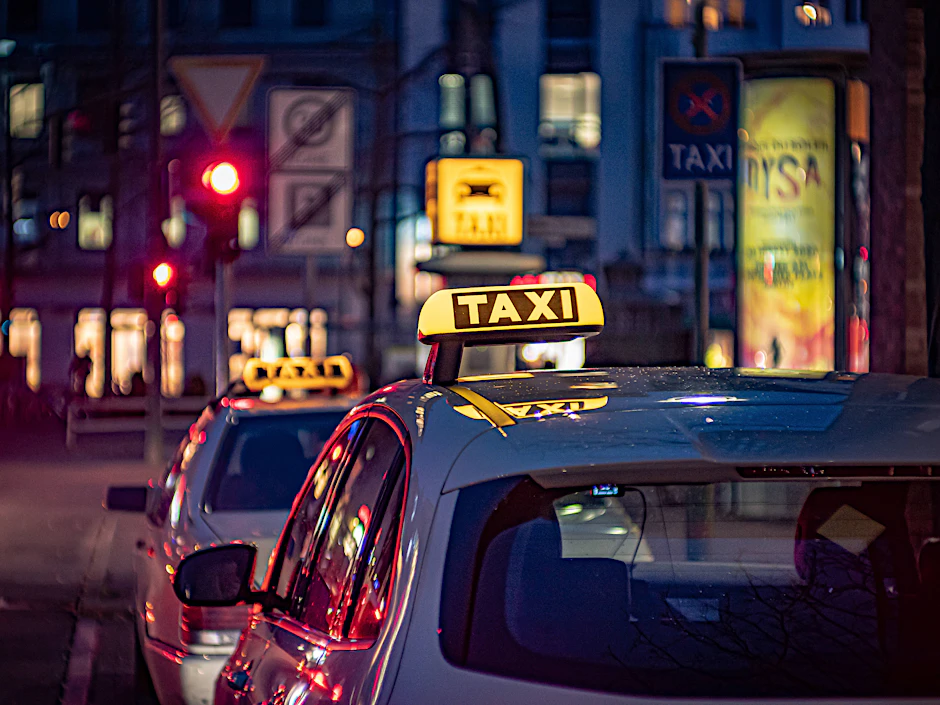 Durch die Nacht mit dem Taxi.&nbsp;