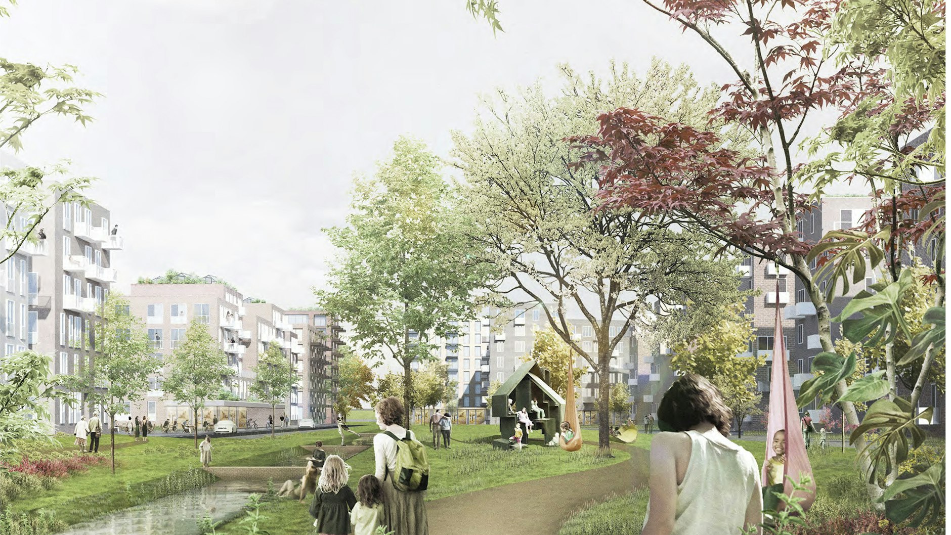 Die Entwürfe für das Stadtquartier im Blankenburger Süden sehen zahlreiche Frei- und Grünräume vor.