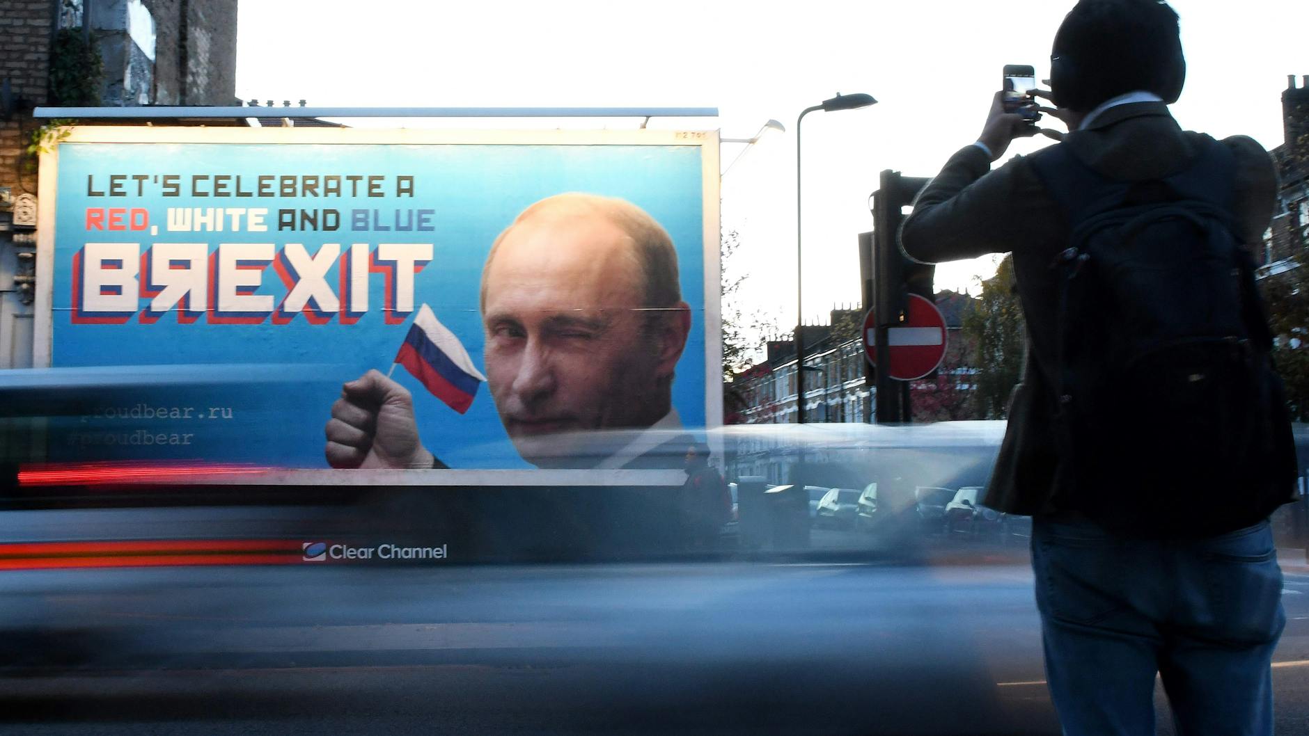 Plakat in London 2018.