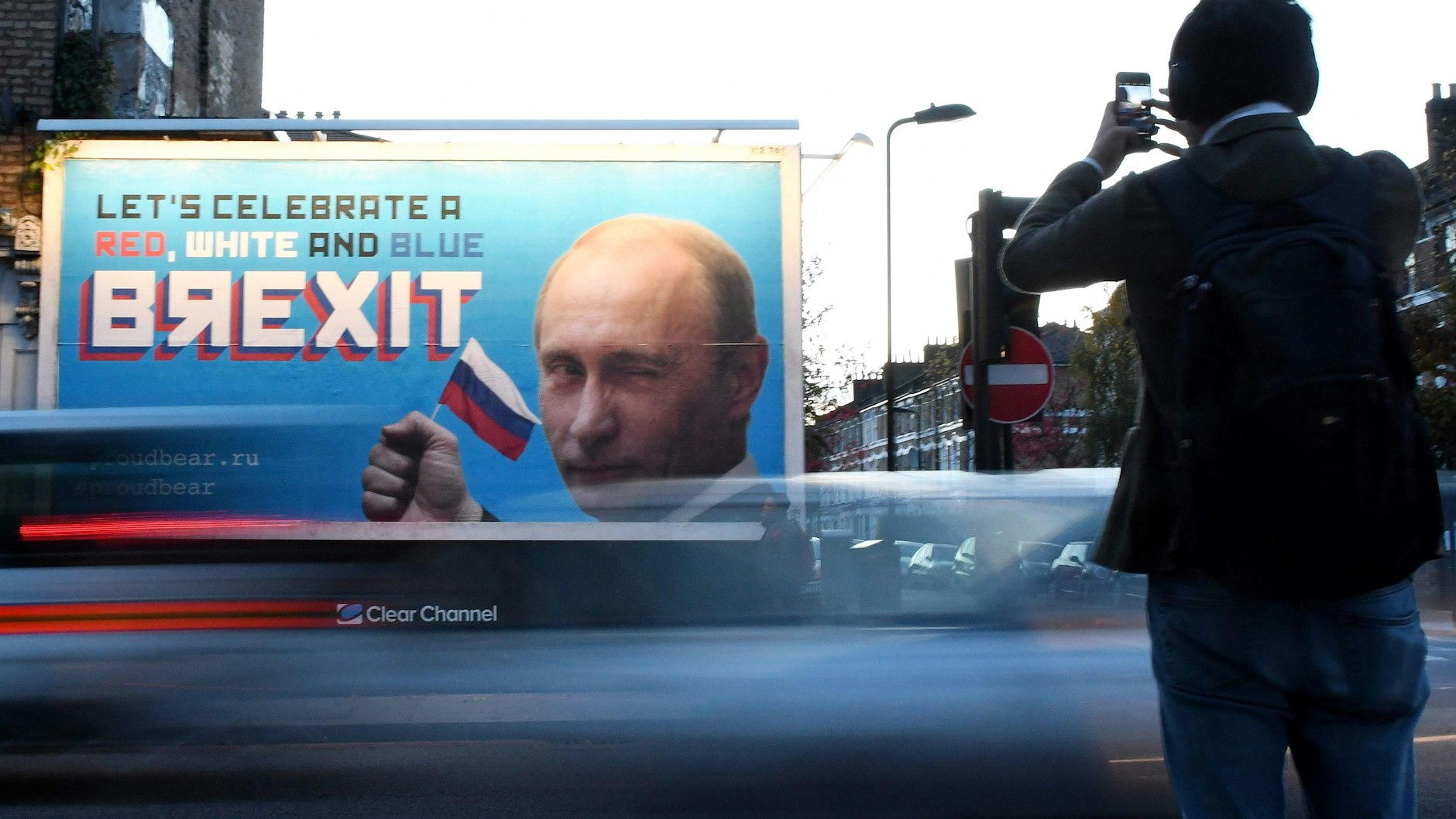 Plakat in London 2018.