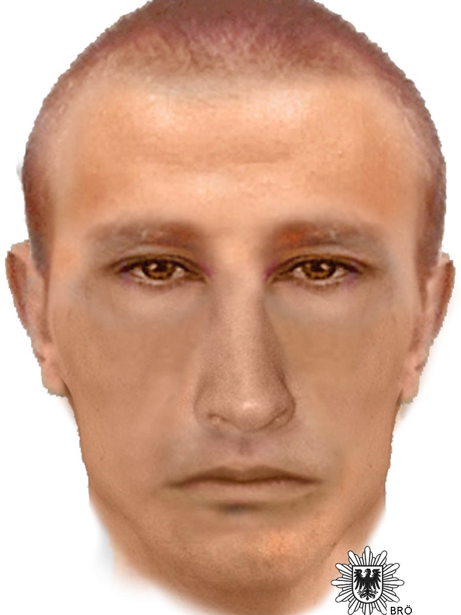 Phantombild des Verdächtigen. Wer kann der Polizei Hinweise geben?
