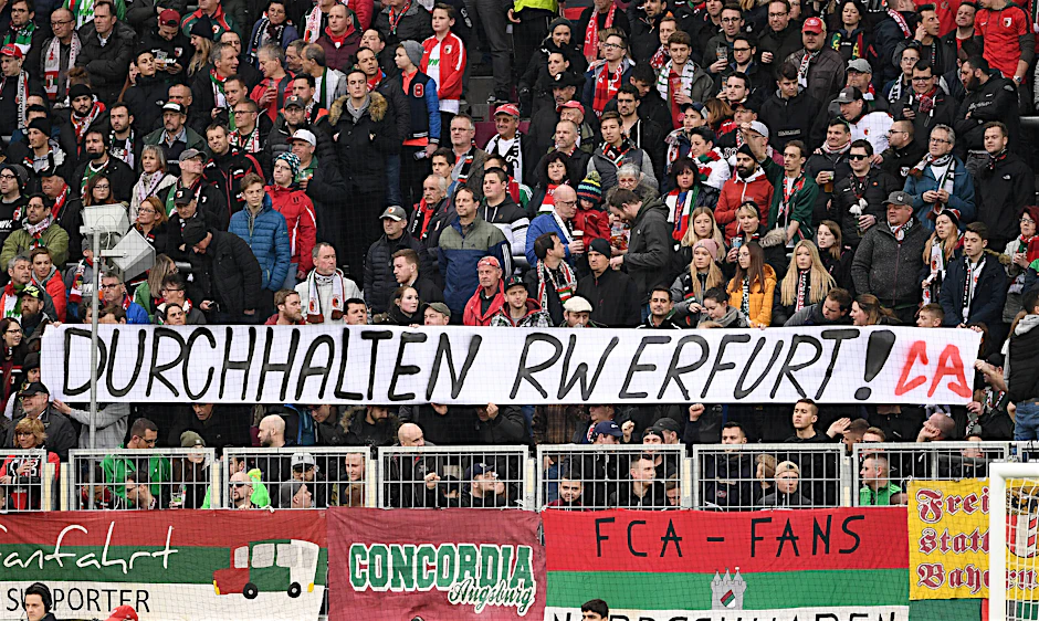 Auch in anderen Stadien leidet man mit Rot-Weiß Erfurt.