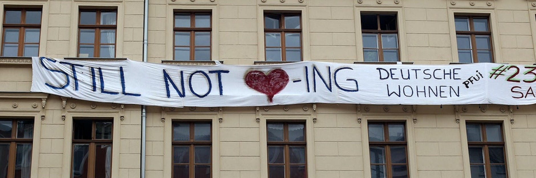Protest gegen die Deutsche Wohnen in Berlin.