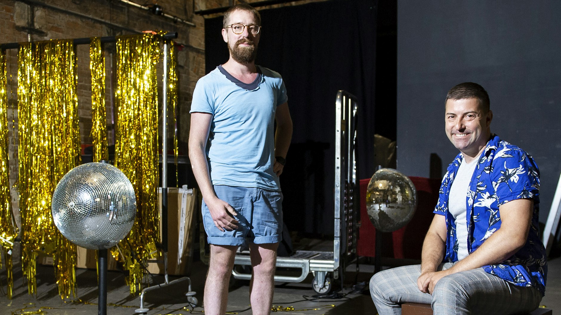 Marcel Weber (l.) und Florian Winkler-Ohm, Geschäftsführer des SchwuZ<br>