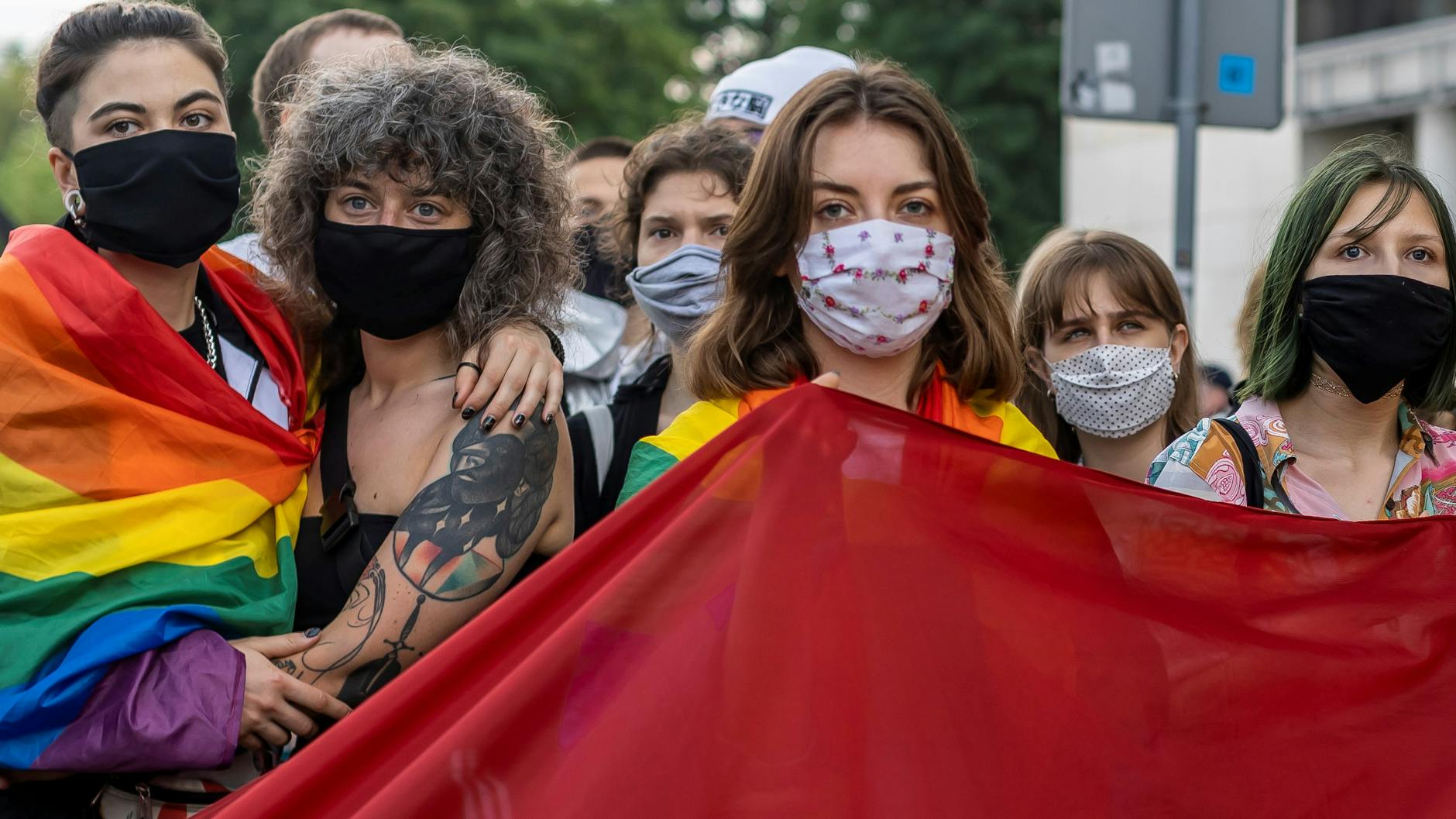 Demonstration der LGBT-Community gegen Diskriminierung in Warschau.