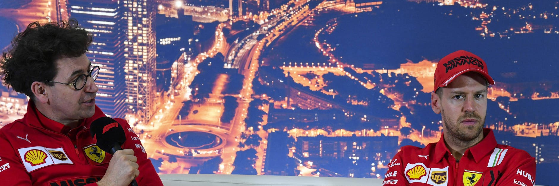 Deuten das Ende der Ferrari-Beziehung unterschiedlich: Sebastian Vettel (r.) und Mattia Binotto.