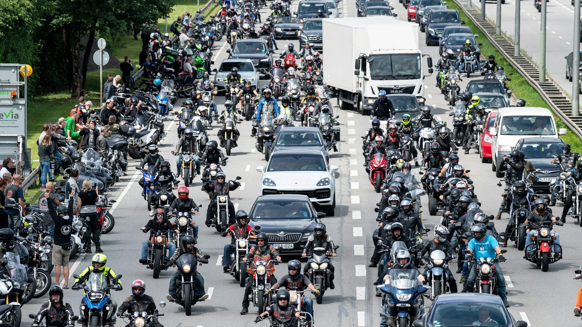 Biker-Protest in München