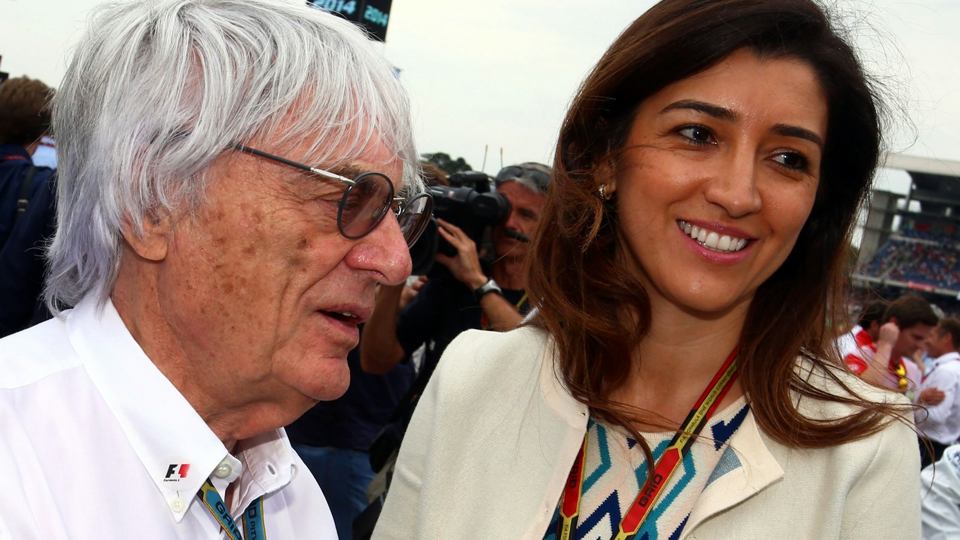 Bernie Ecclestone und seine Ehefrau Fabiana Flosi.