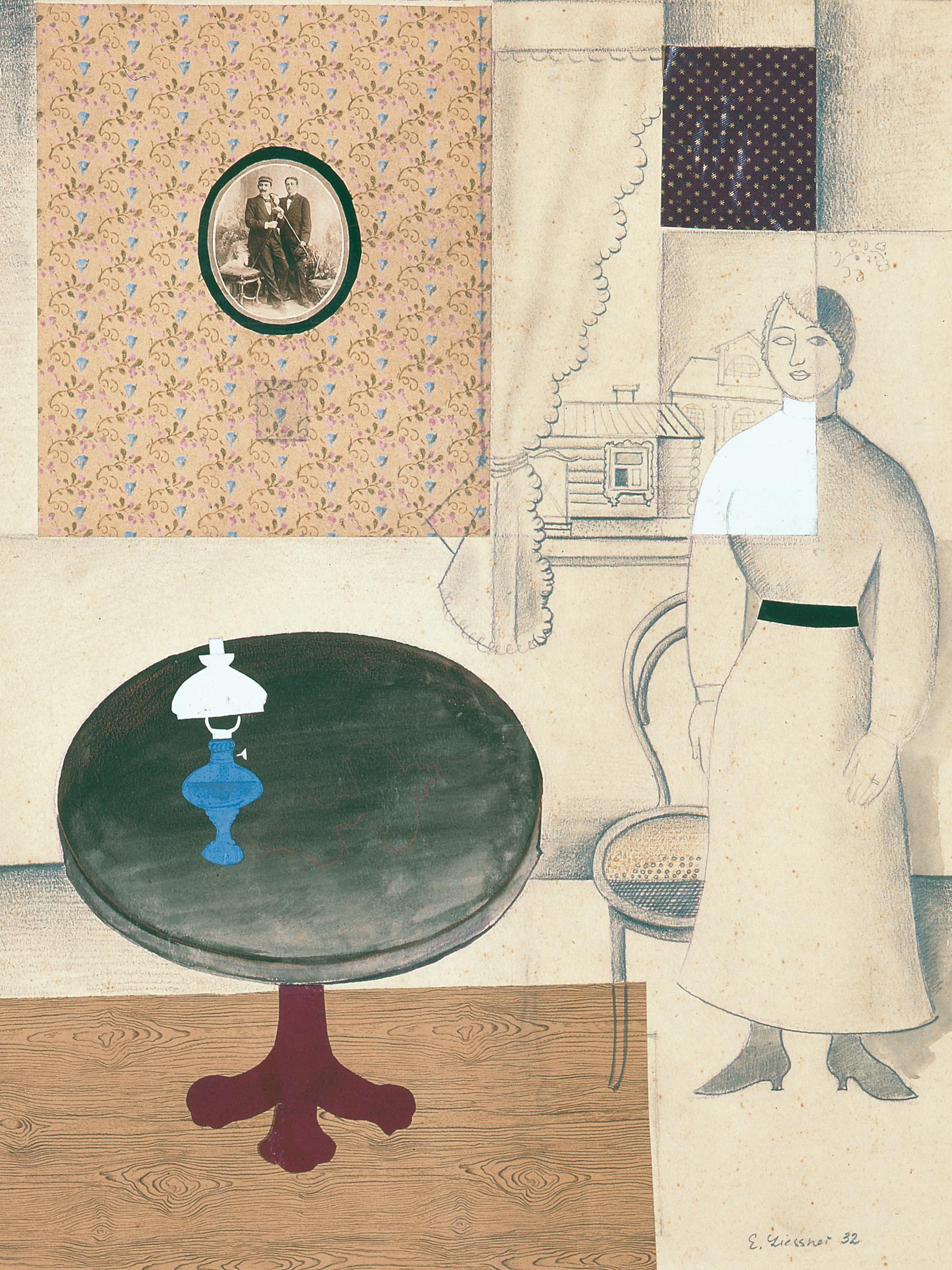 Elena Liessner-Blomberg: Russin in Berlin, Collage.