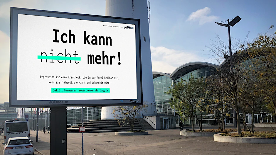 Eines der Poster, die auf Depression aufmerksam machen.&nbsp;
