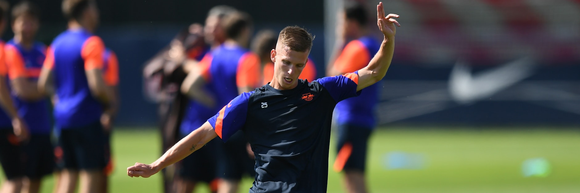 Leipzigs Mittelfeldspieler Dani Olmo ließ sich von dem Coronaverwirrspiel bei Atletico Madrid nicht in der Vorbereitung auf das Viertelfinalduell stören.