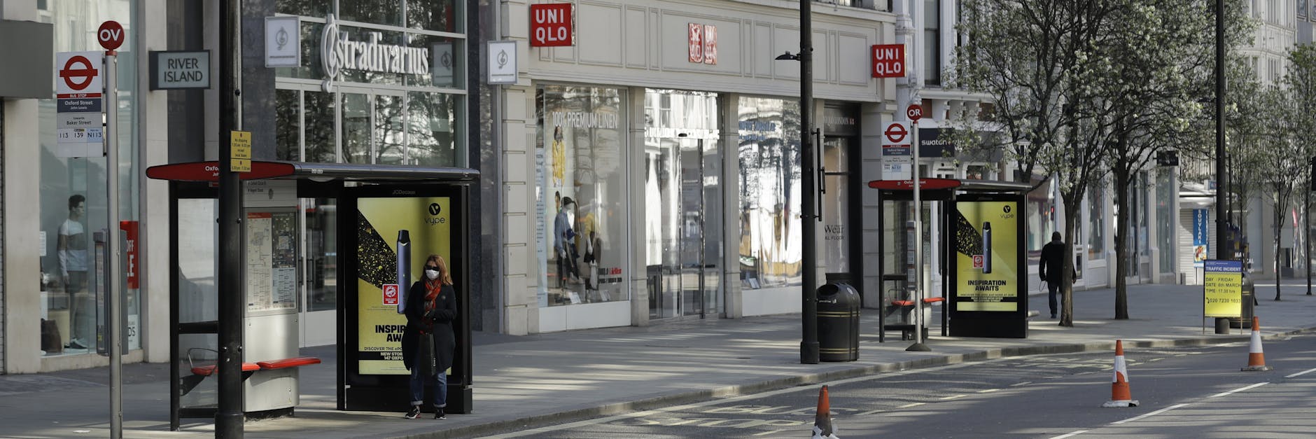 Erst Lockdown, dann Wirtschaftskrise: Die menschenleere Oxford Street in London.