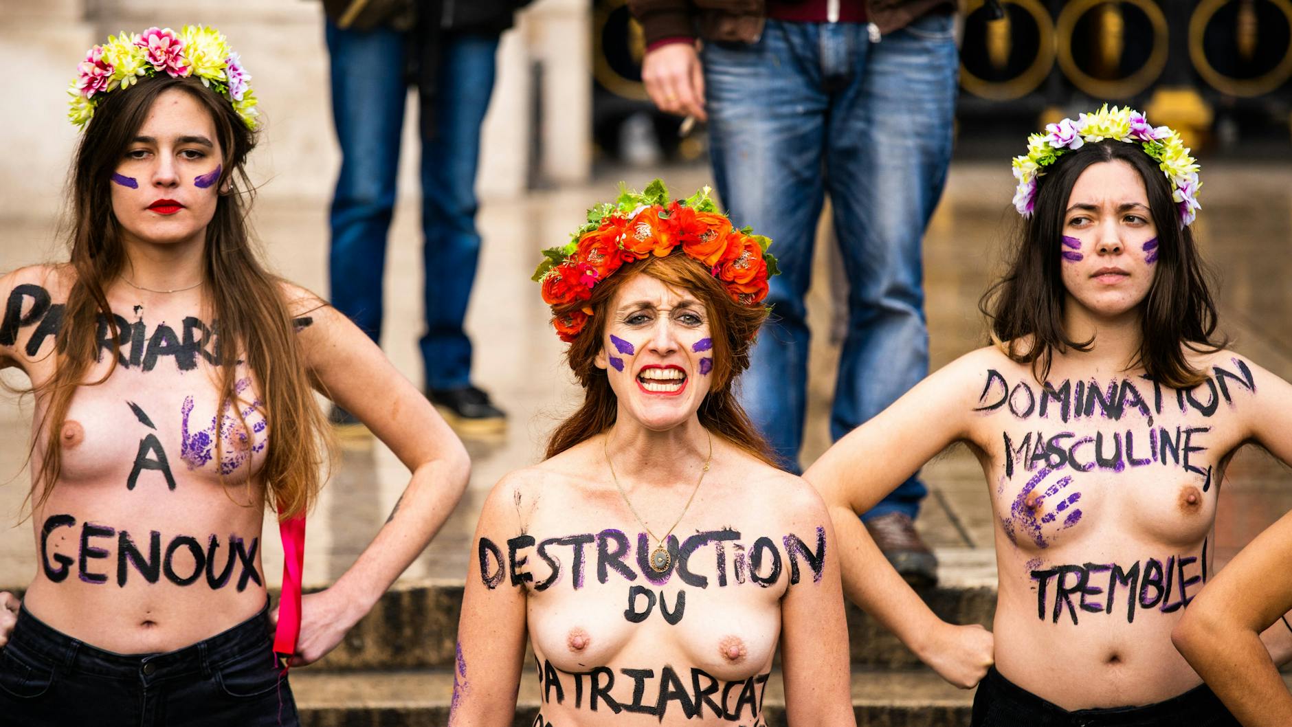Die Frauenrechtlerinnen von Femen sind international vertreten, hier bei einem Protest in Paris. 