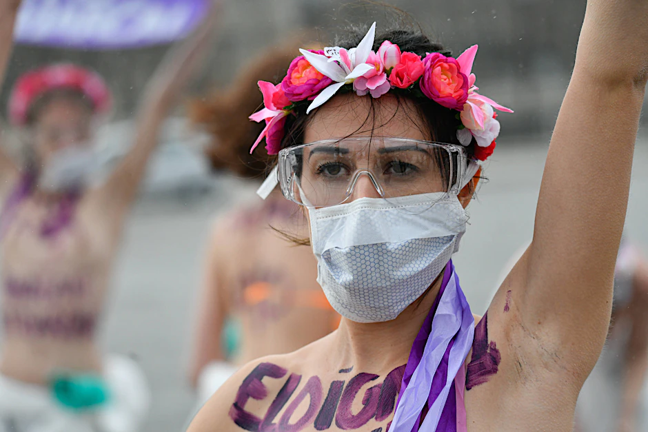 Die Frauenrechtlerinnen von Femen sind international vertreten, hier bei einem Protest in Paris.&nbsp;