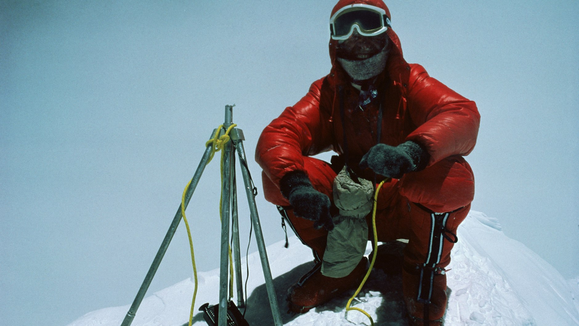Reinhold Messner 1978 auf dem Mount Everest. Zwei Jahre später bestieg er ihn ganz alleine.