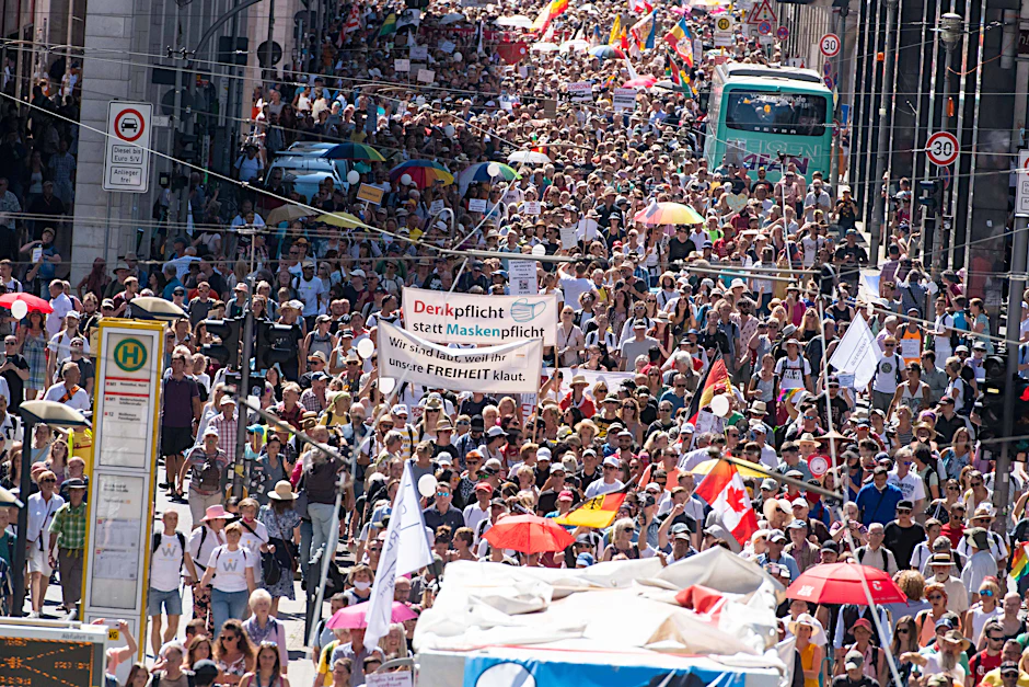 Proteste der Corona-Gegner am 1. August.