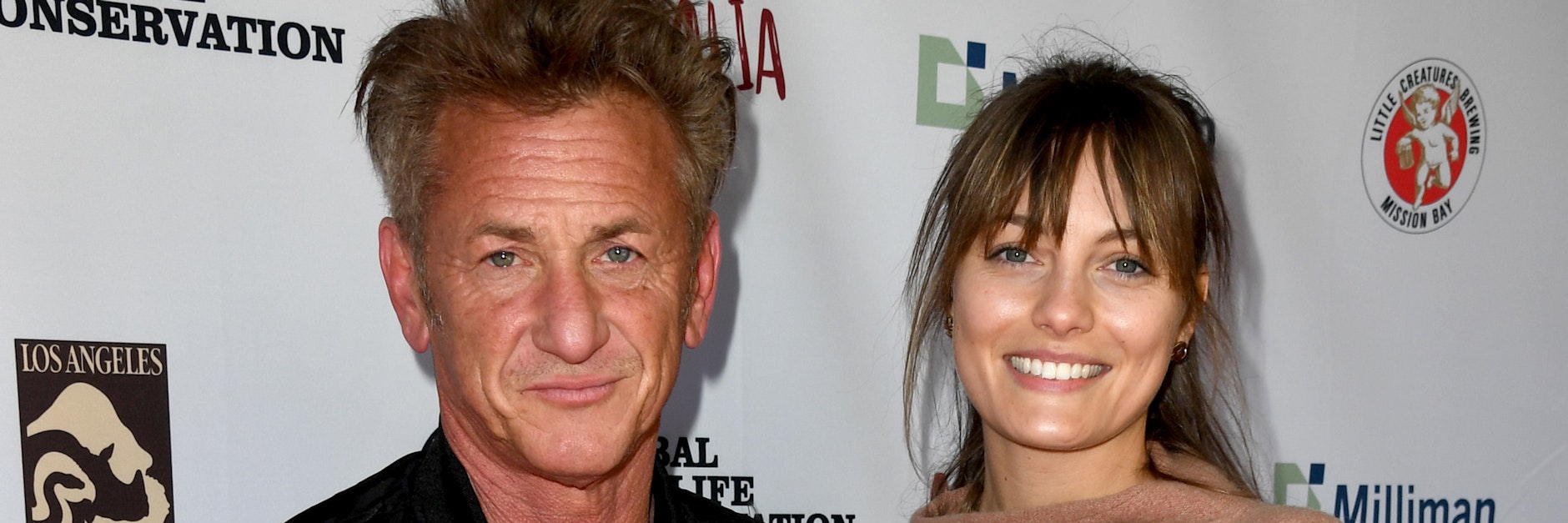 Sean Penn mit seiner Frau Leila George .