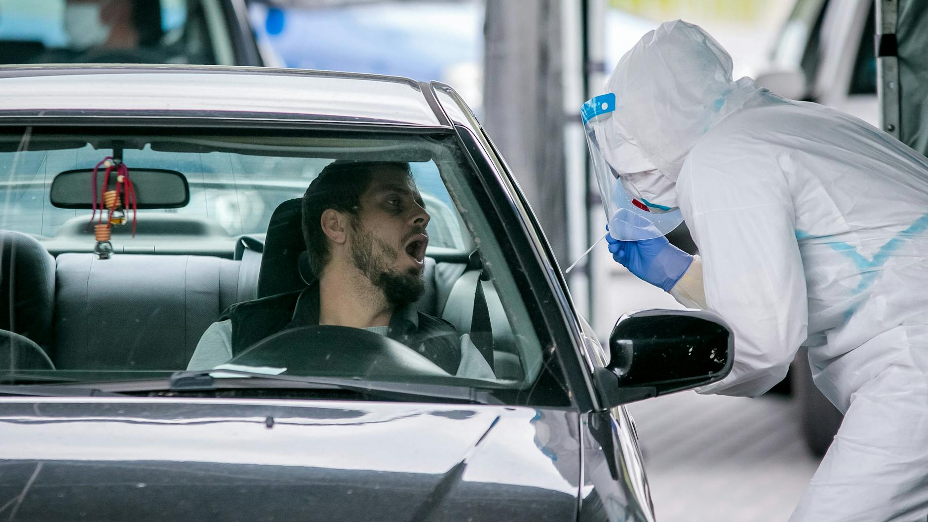 Drive-in-Test in Polen.