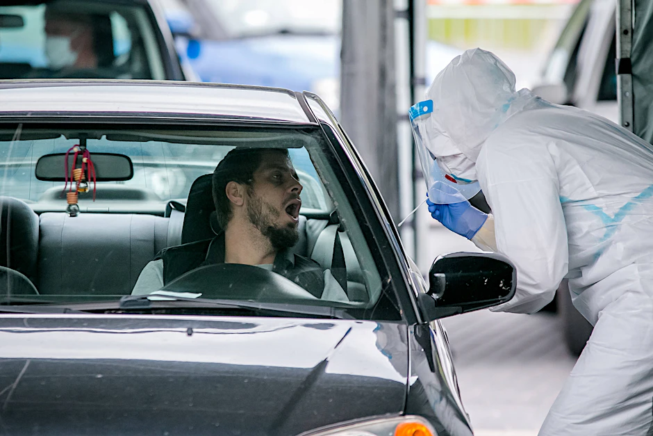 Drive-in-Test in Polen.