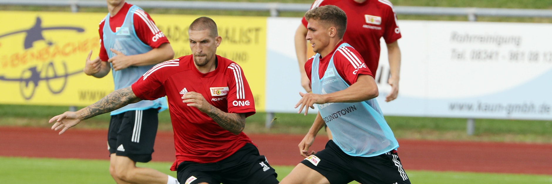 Volles Engagement: Robert Andrich und Grischa Prömel kämpfen im Trainingslager in Bad Wörishofen um den Ball und um die Startplätze beim 1.FC Union. 