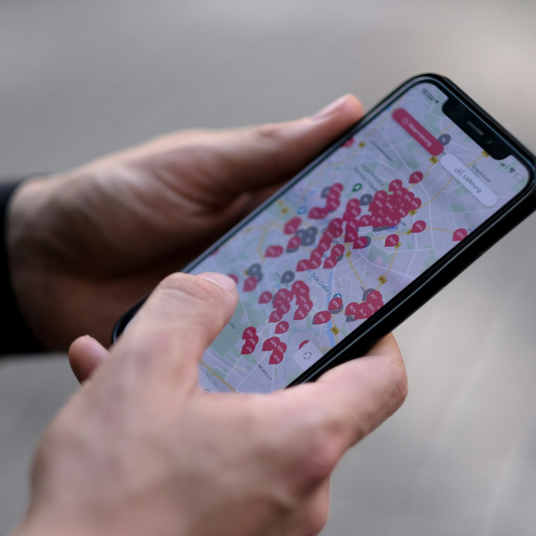 Die App zeigt, wo man günstig essen kann.