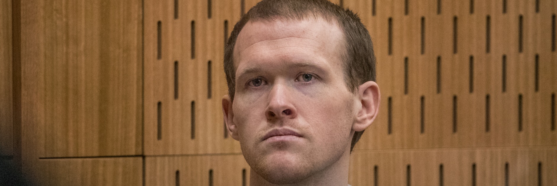 Brenton Tarrant, Attentäter von Christchurch, bei der Urteilsverkündung.
