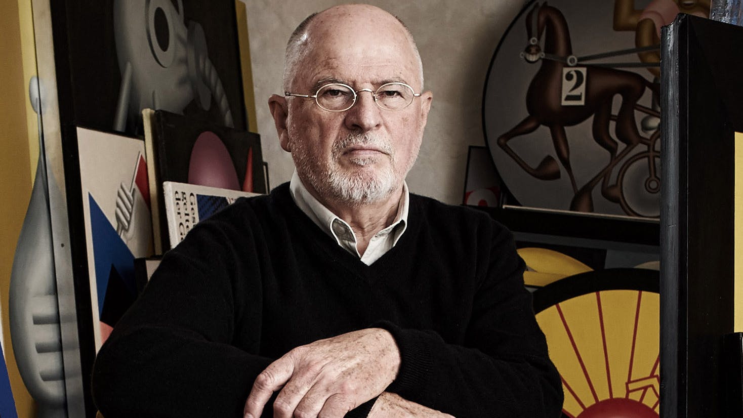 Hans Ticha in seinem Atelier im Maintal-Hochstadt.