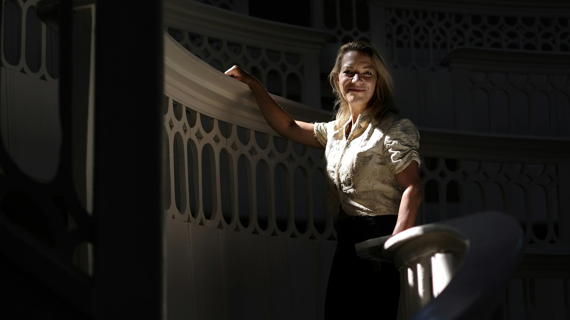 Antje Boetius im Tieranatomischen Theater der Humboldt-Universität, in dem sie ihr "Theater des Anthropozän" inszenierte.