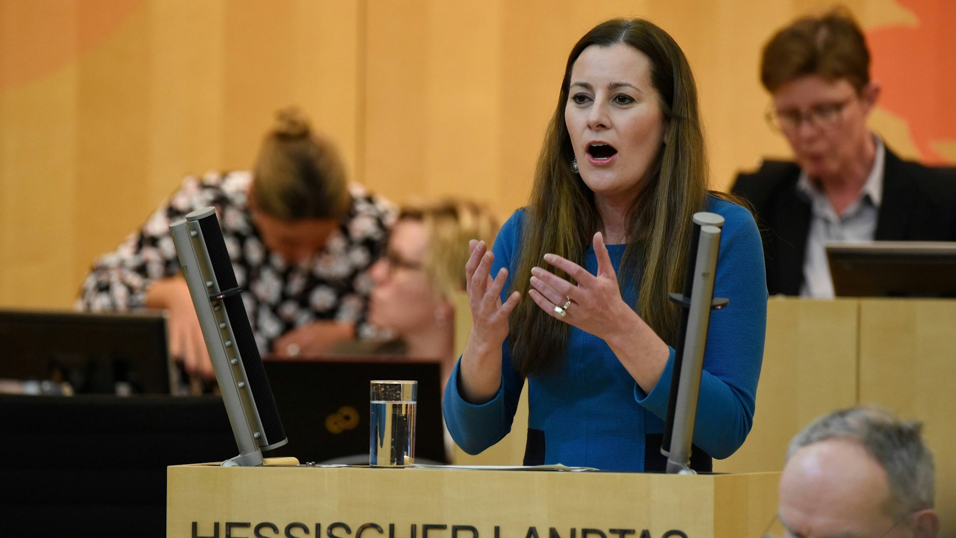 Janine Wissler gilt im hessischen Landtag als engagierte Rednerin.