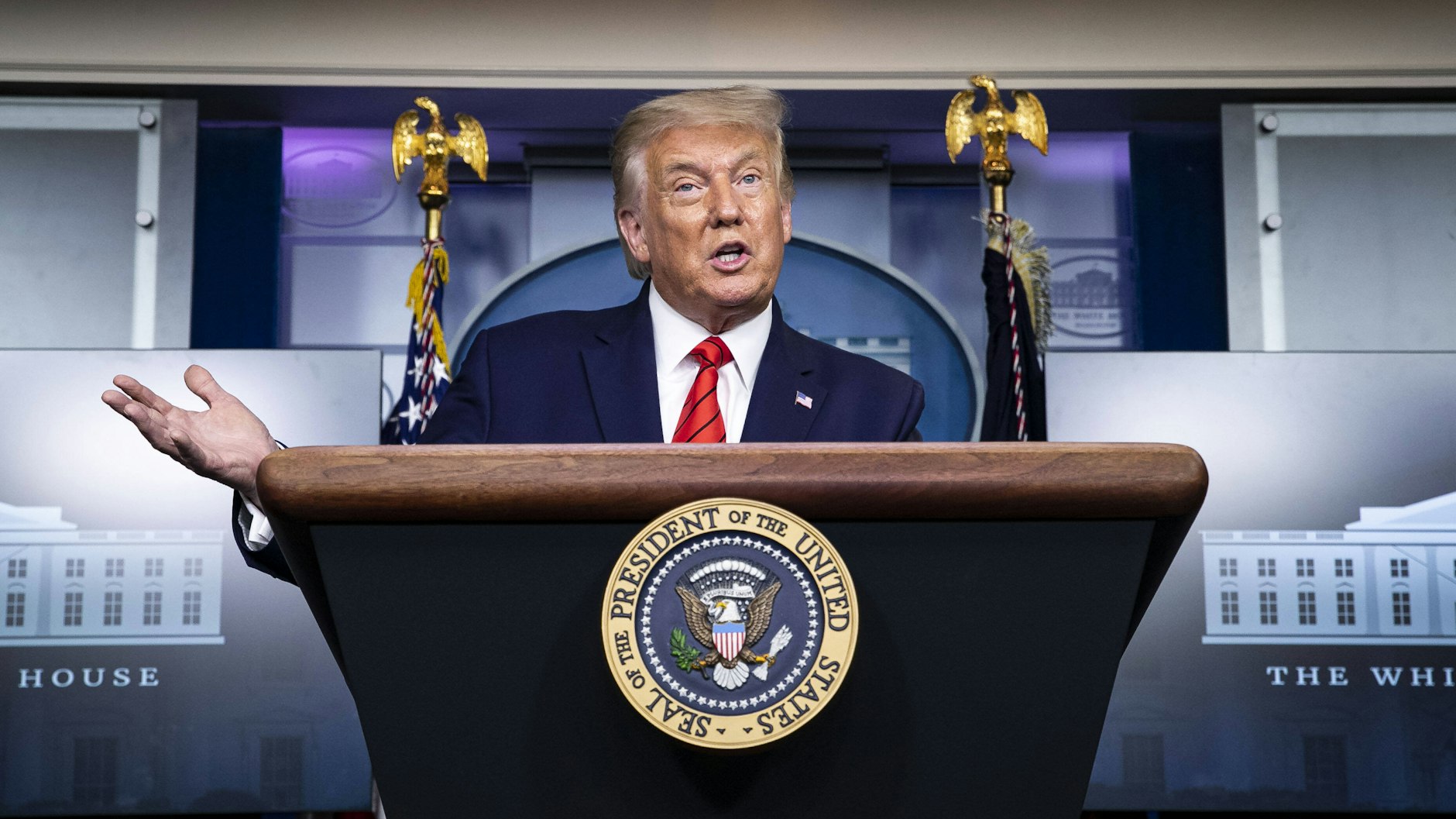 US-Präsident Donald Trump während der Pressekonferenz&nbsp;