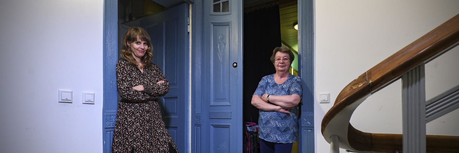 Majken Folden Rehder (l.) und Monika Krannig wohnen seit 12 Jahren Tür an Tür. 