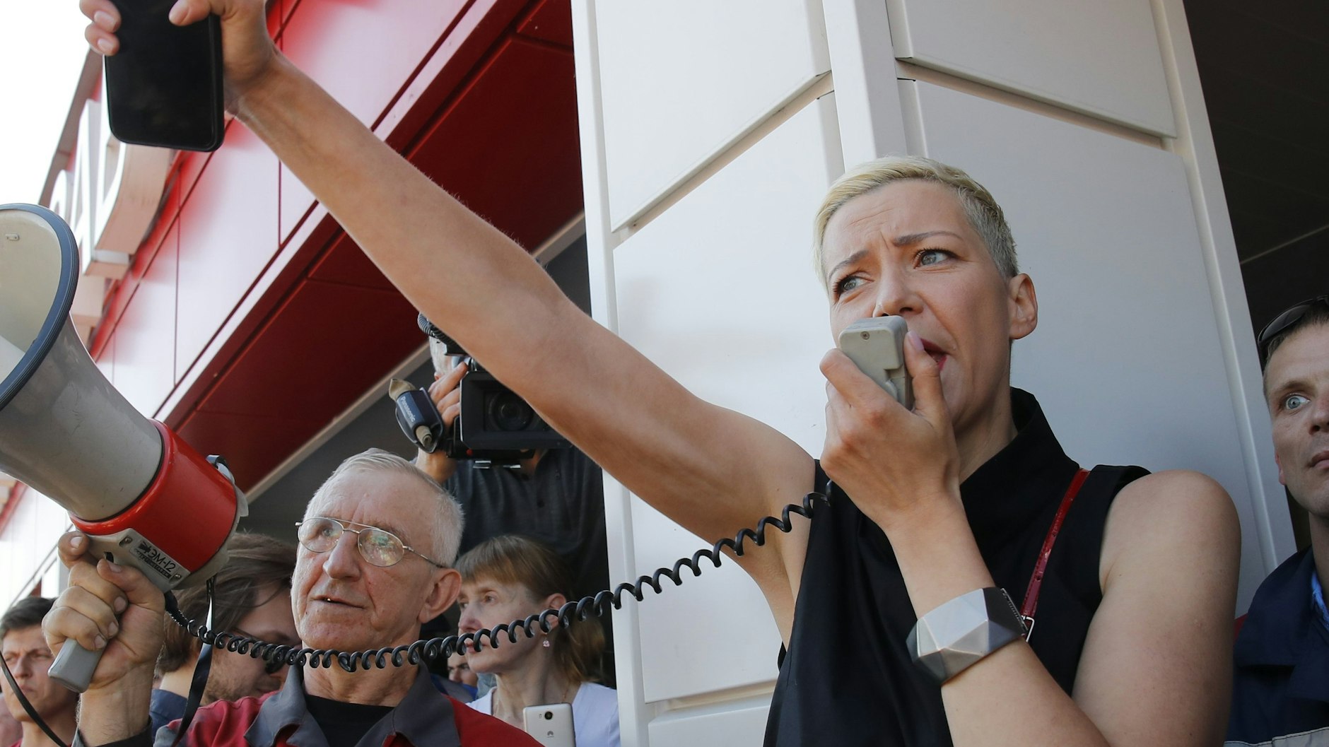 Maria Kolesnikowa ist eine der Gallionsfiguren des Widerstands gegen Präsident Lukaschenko. Sie wurde von Sicherheitskräften entführt und inhaftiert.