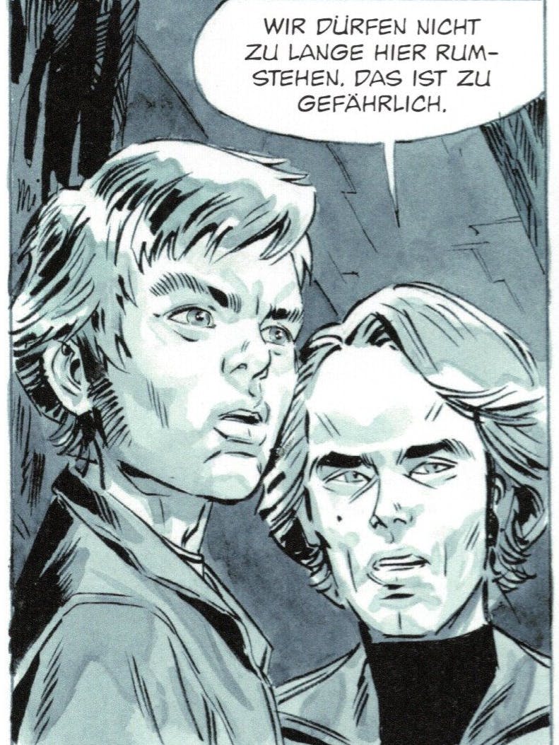 Konspiratives Treffen der Stasi-Offiziere Konrad (r.) und Andreas Werner.