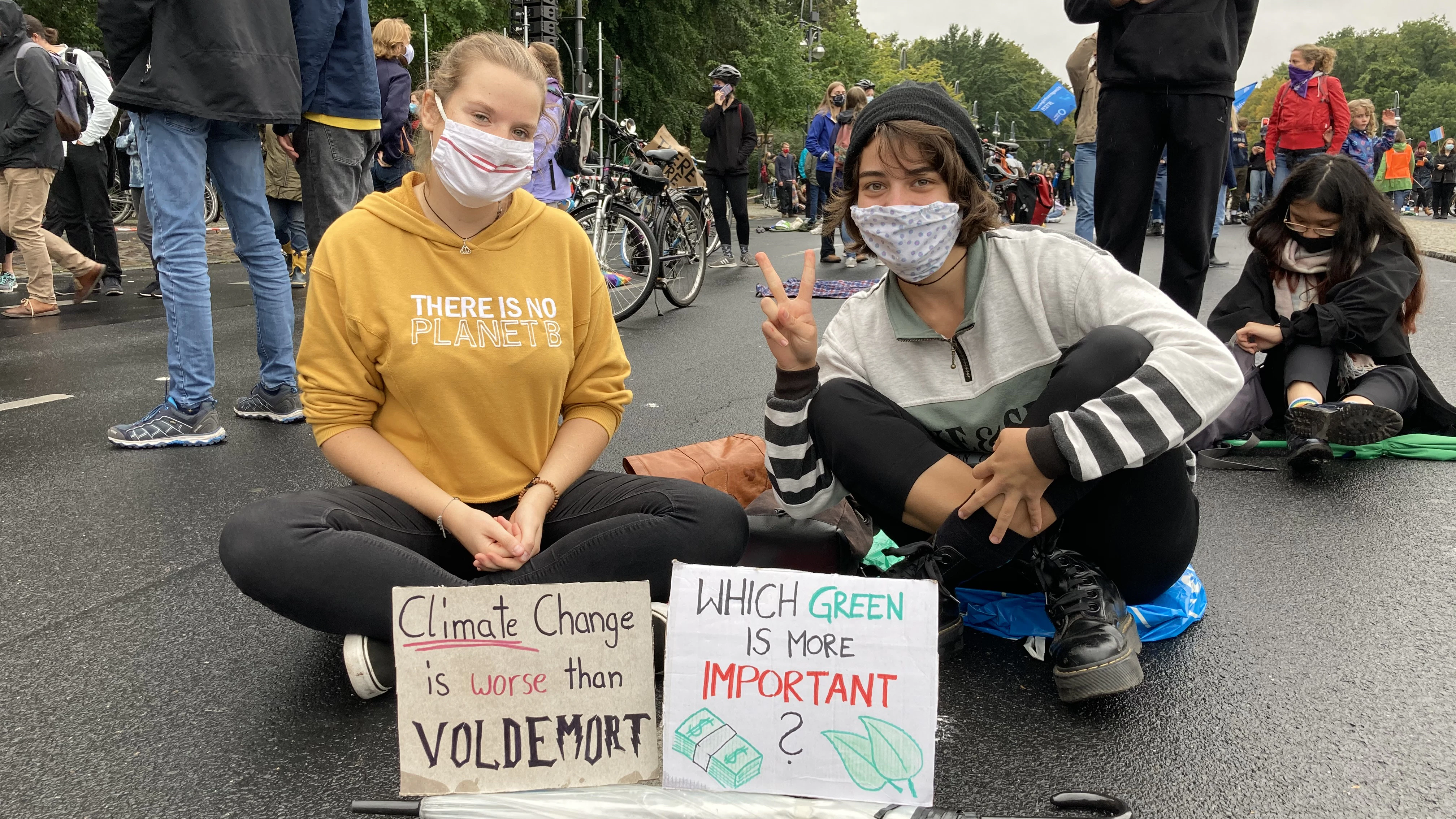 Maja and Lena said seated protests make things more fun for everyone.