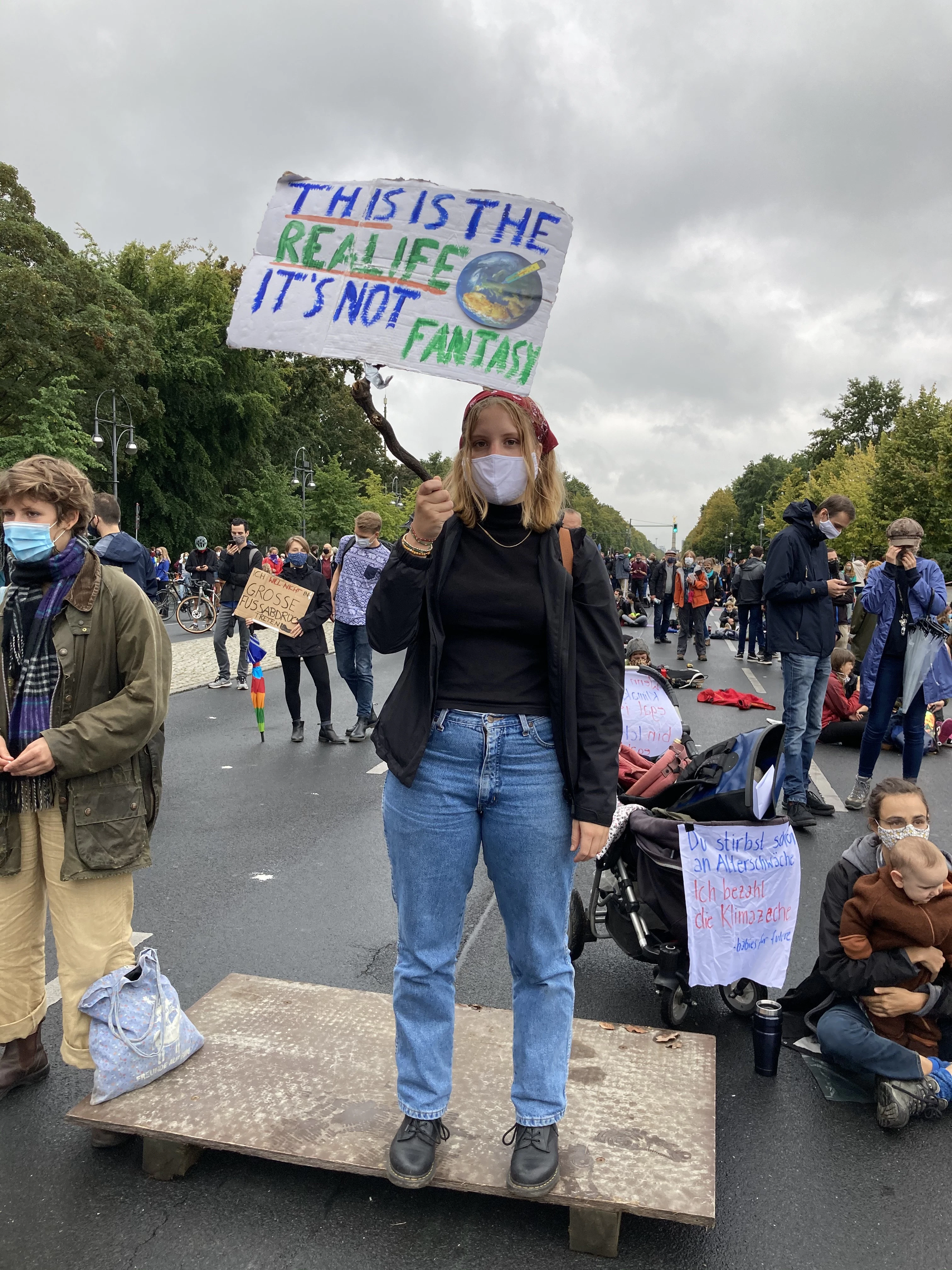 Josefine, 18, made sure the Queen references kept coming in strong even after the Bicyle Race.