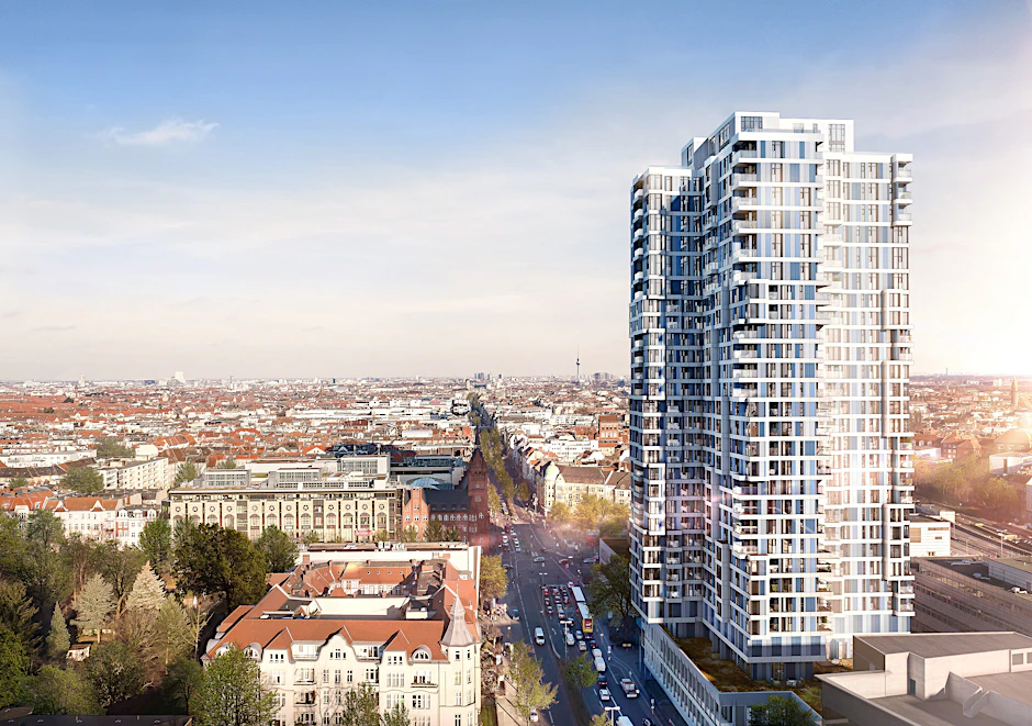 330 Wohnungen mit bestem Blick über Berlin. So soll der Steglitzer Kreisel mal aussehen, wenn der Umbau abgeschlossen ist.