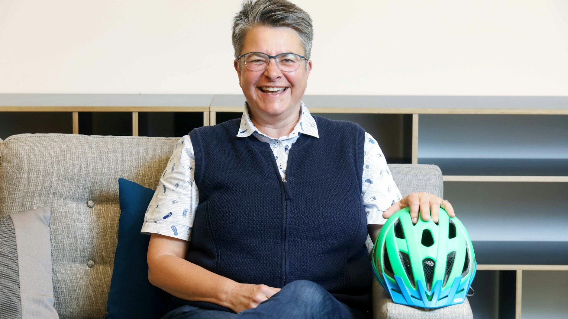 Monika Herrmann (57), Bezirksbürgermeisterin von Kreuzberg - Friedrichshain.