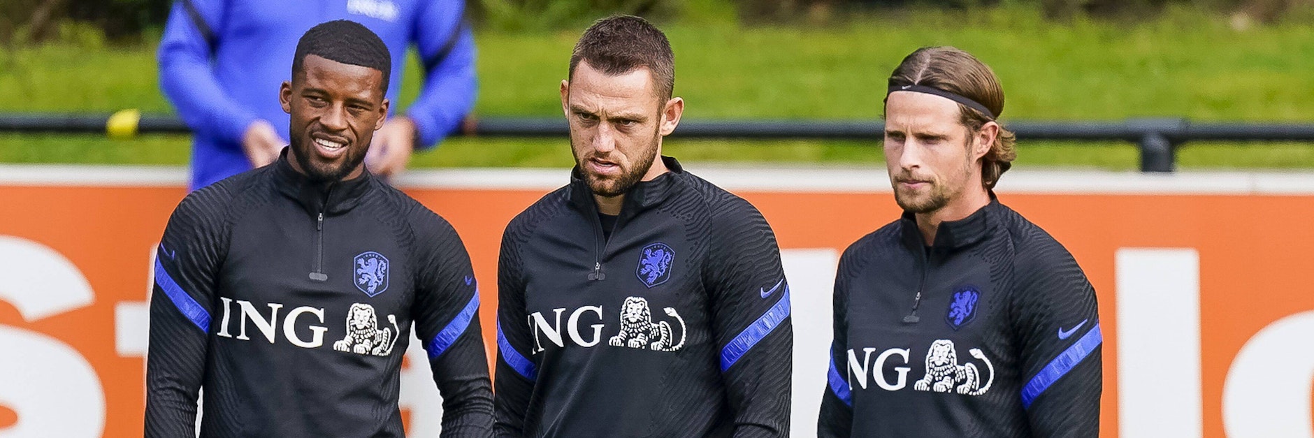 Nationalspieler in der Jury: Bei Hollands Bondscoach-Suche dürfen auch Georginio Wijnaldum, Stefan de Vrij und Hans Hateboer (v. l.) ihren Senf dazugeben.