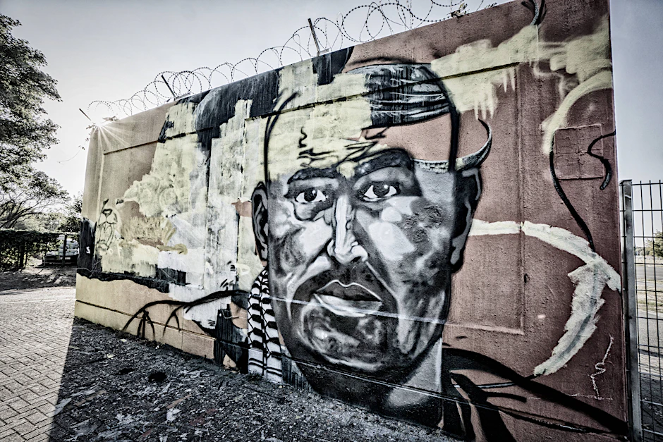 Graffiti des erschossenen Intensivtäters Nidal R. am Tatort in Tempelhof.