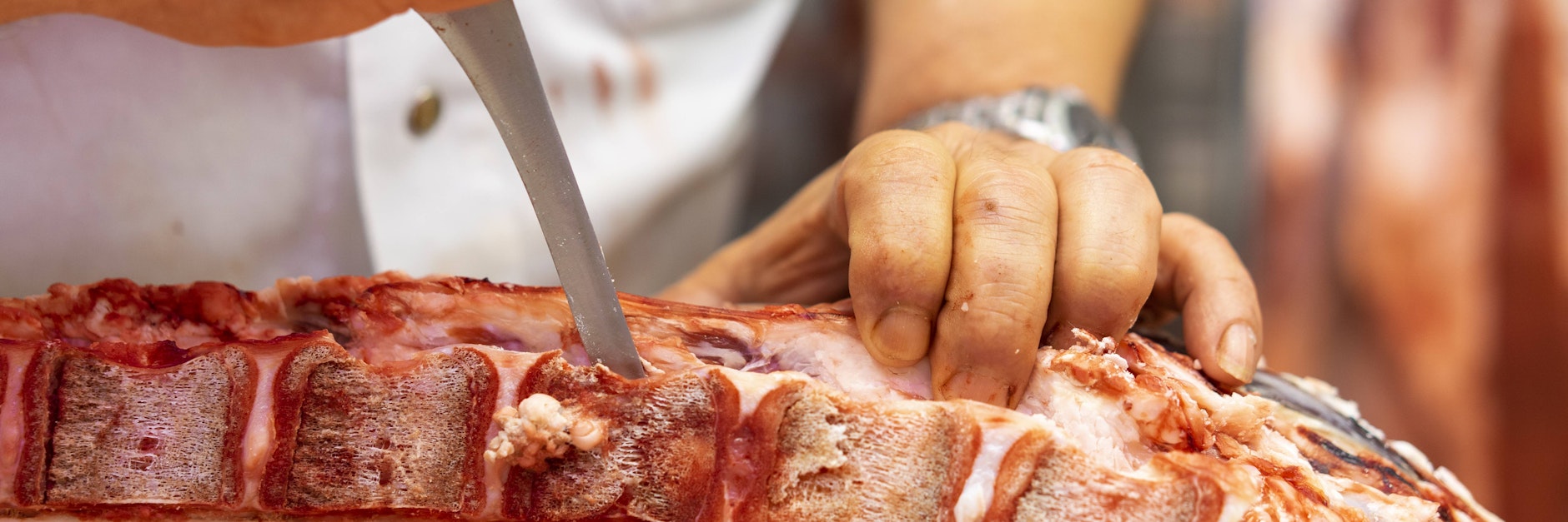 Zerlegung eines Schweines (Symbolfoto).