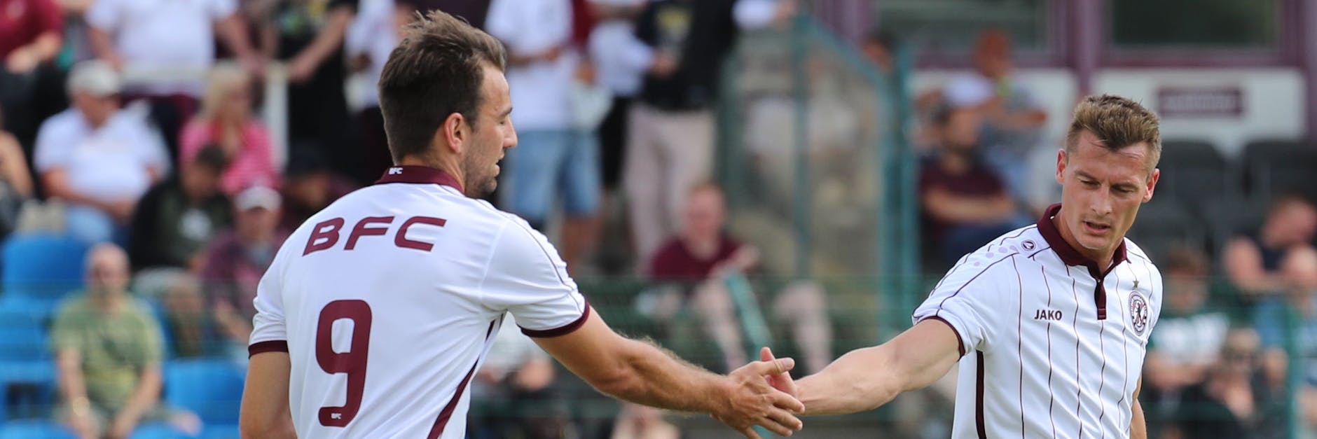 Harmonieren schon ganz prima im Angriff des BFC Dynamo: Christian Beck (l.) und Matthias Steinborn.