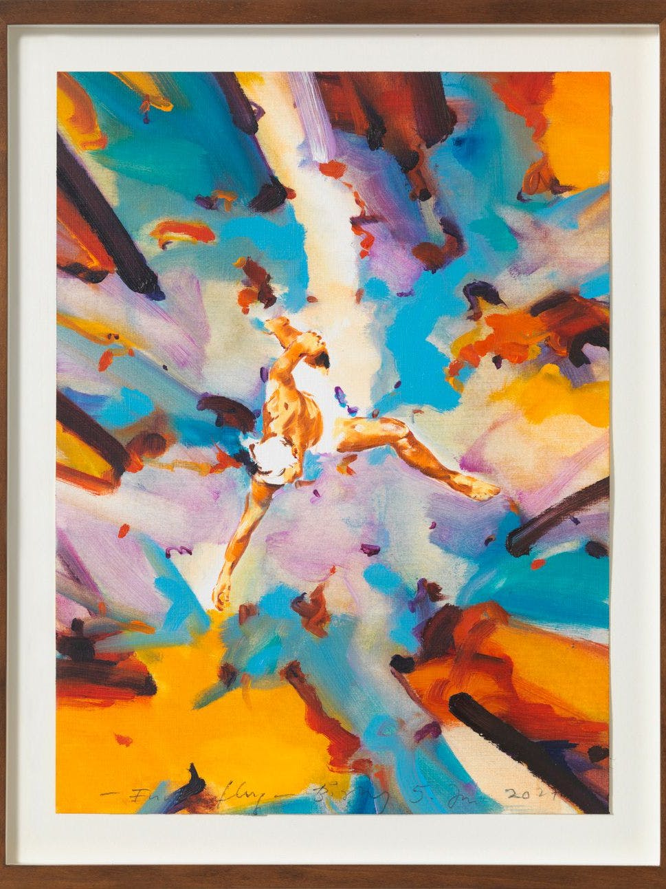 "Funkenflug", 2021, by Norbert Bisky - the Berlin painter's contribution to the project in Burkina Faso.<br>
