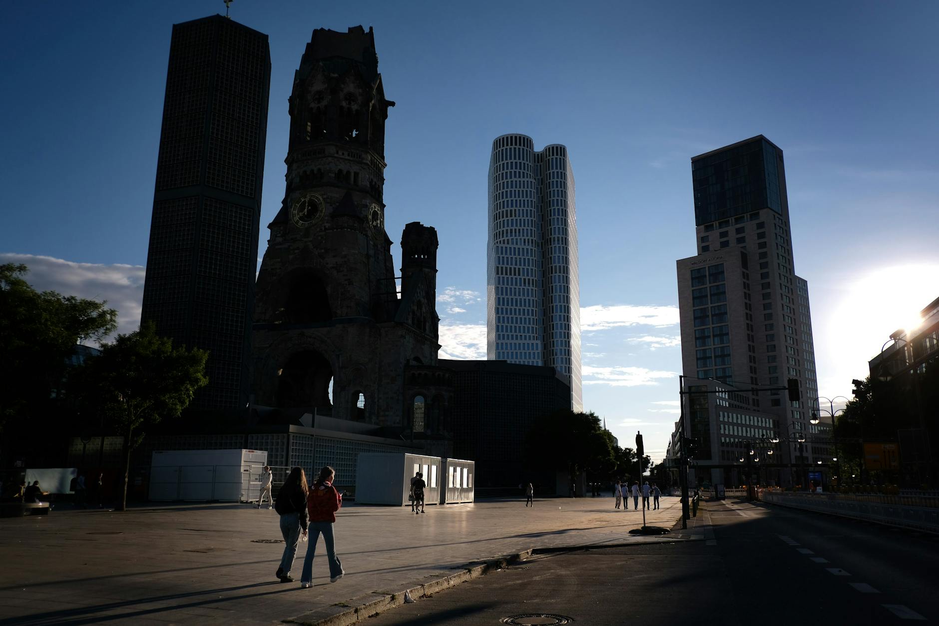 Nicht viel los: der Breitscheidplatz am Kudamm