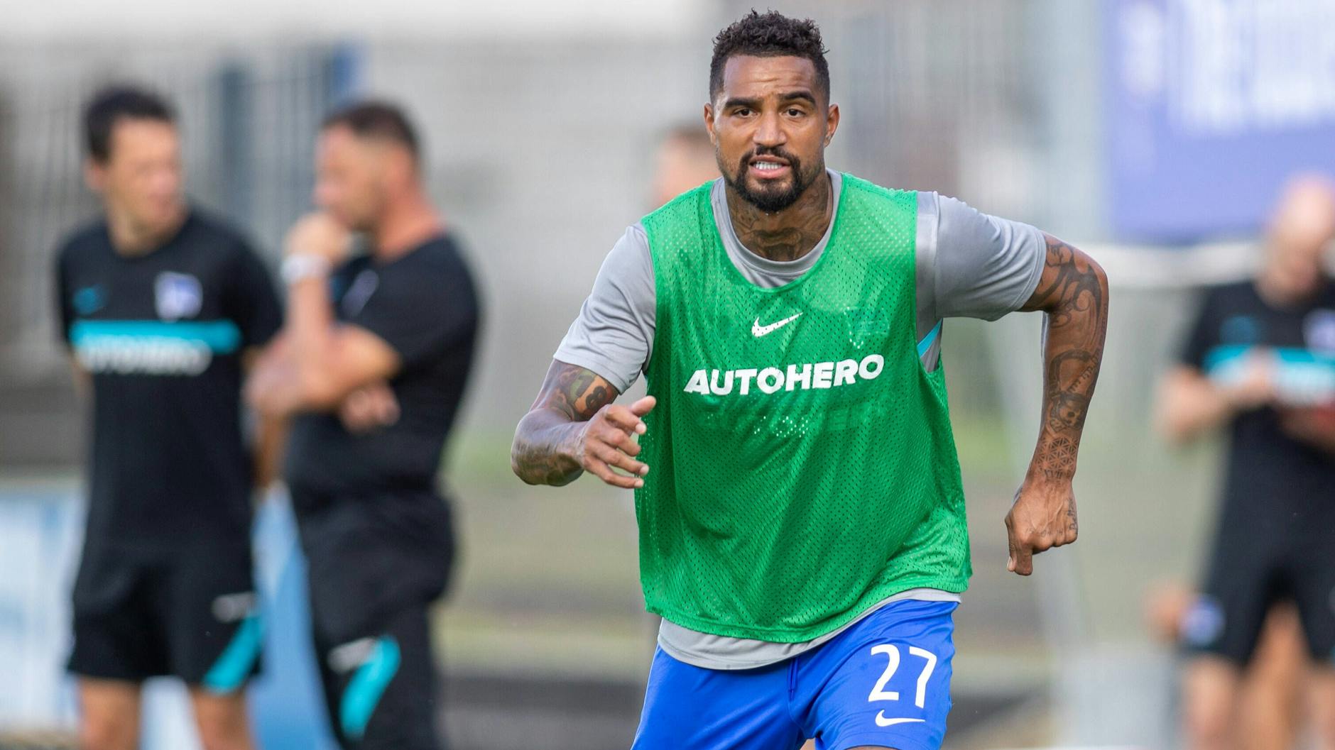 Ganz schön anstrengend: Prince Boateng leidet in der Vorbereitung, um Hertha in der neuen Saison auch auf dem Platz weiterzuhelfen. 