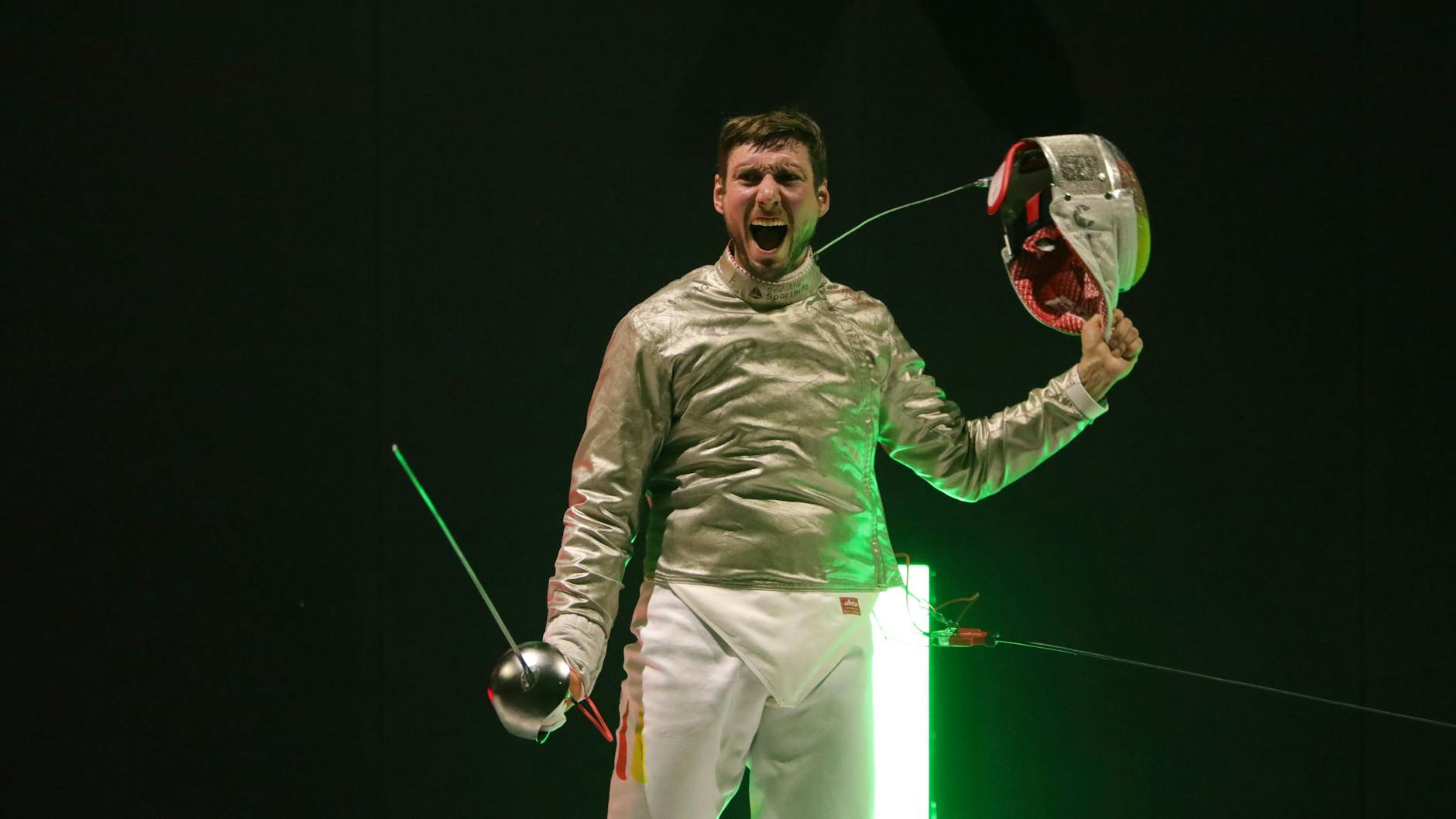 Maximilian Hartung hat mit dem Säbel Medaillenchancen.