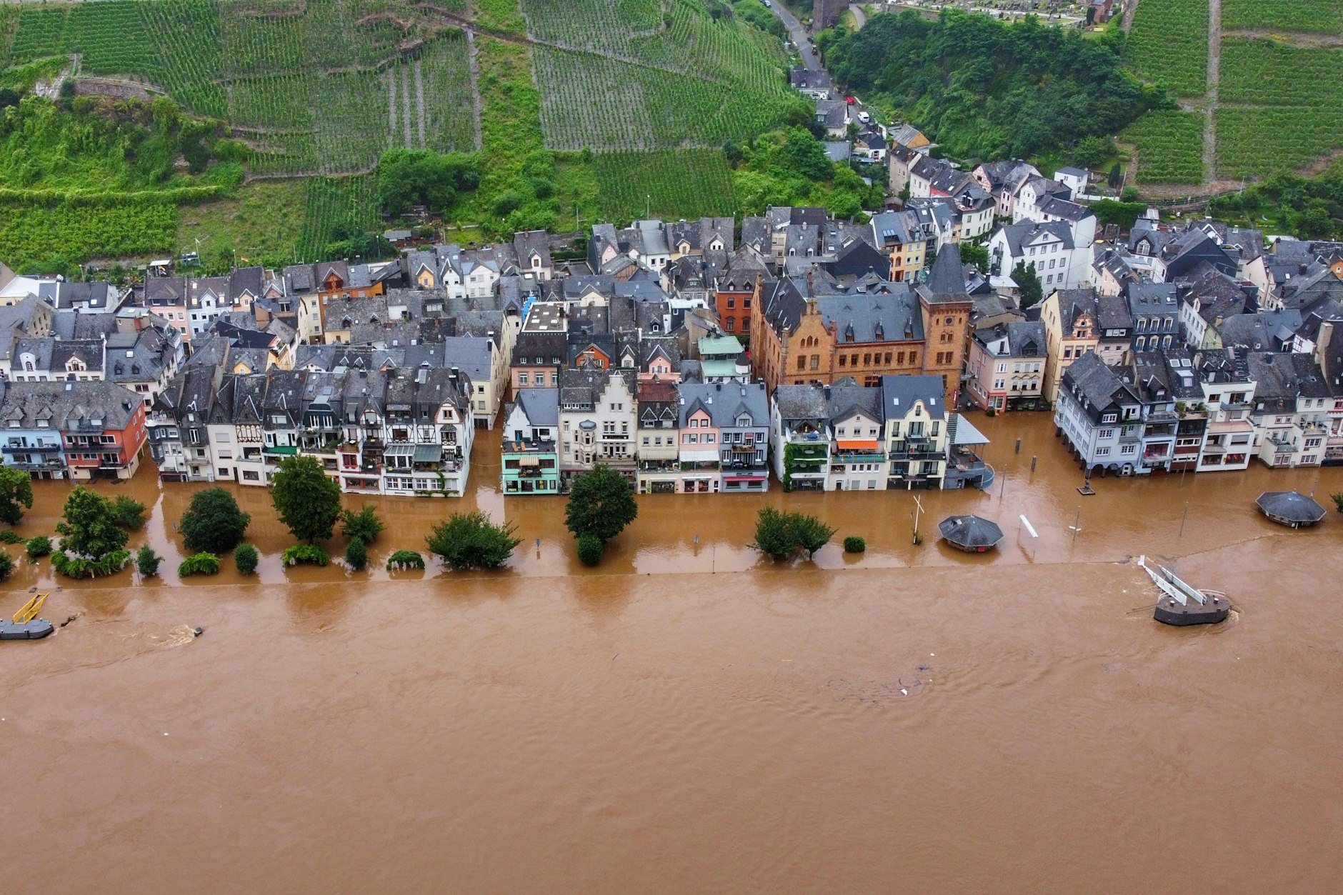 Die Mosel hat die Stadt Zell geflutet.&nbsp;