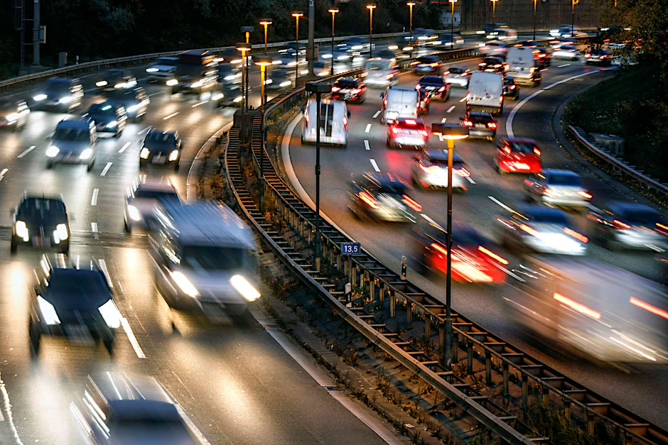 Dichter Verkehr auf der Autobahn A100, Berlin&nbsp;