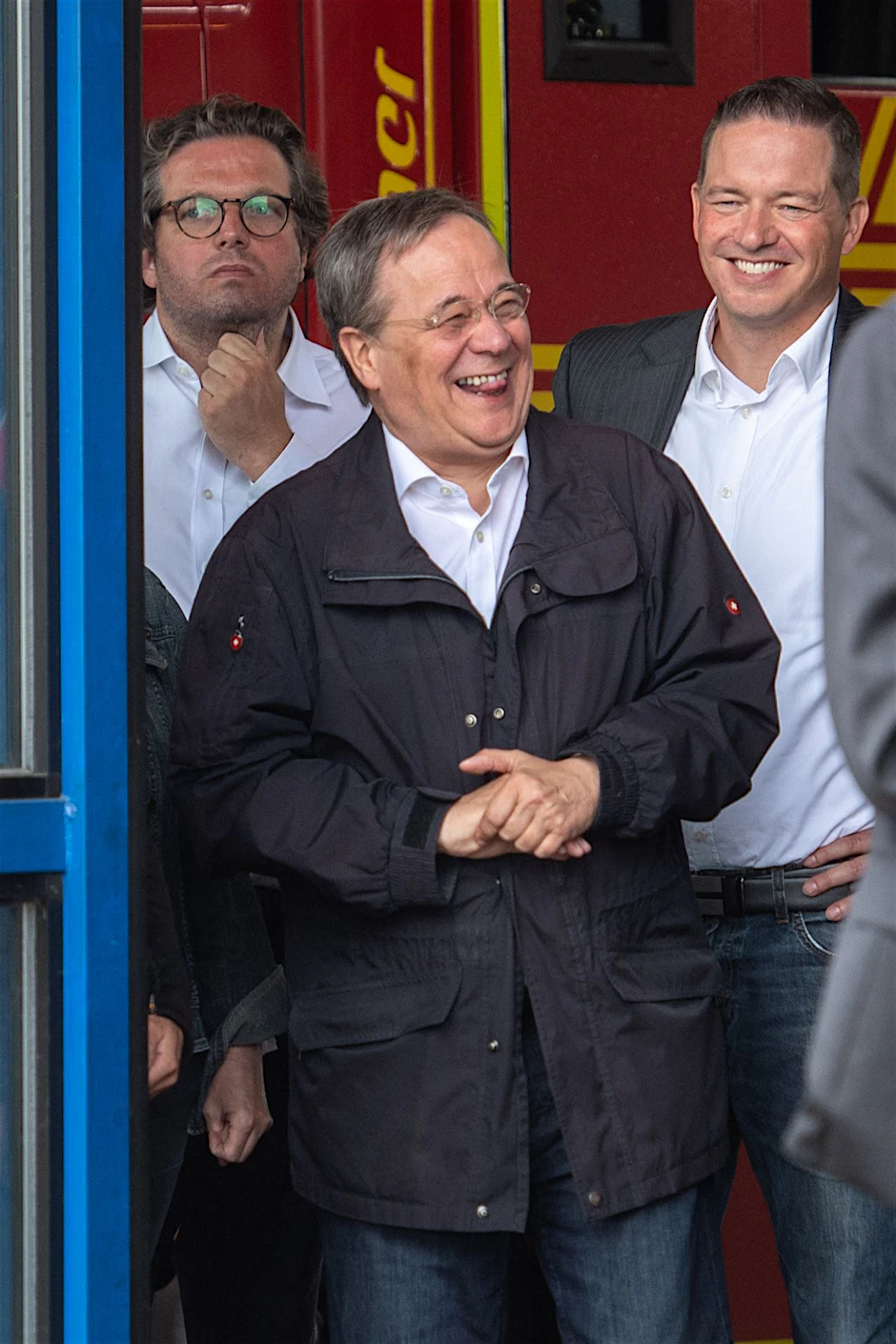 Der CDU-Vorsitzende und Kanzlerkandidat Armin Laschet im Katastrophengebiet.
